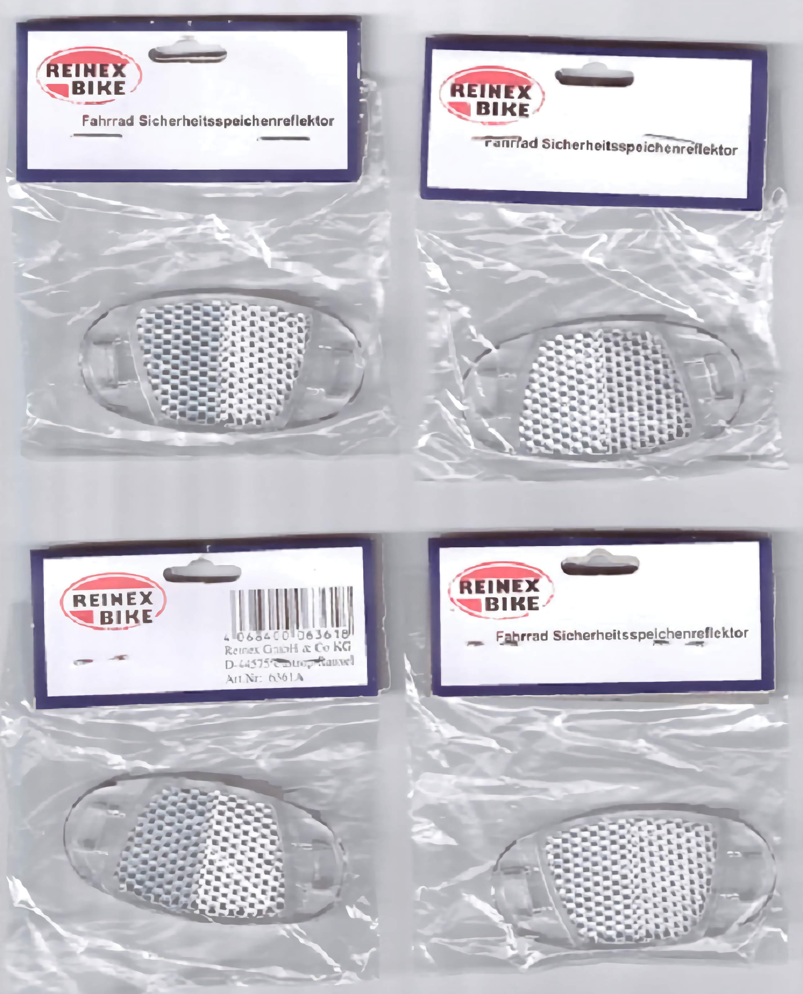 4er Set Velo Reflektoren / Speichenreflektoren / Katzenaugen