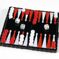 Backgammon Mini Edition - tragbares Brettspiel mit Magnetsteinen für unterwegs