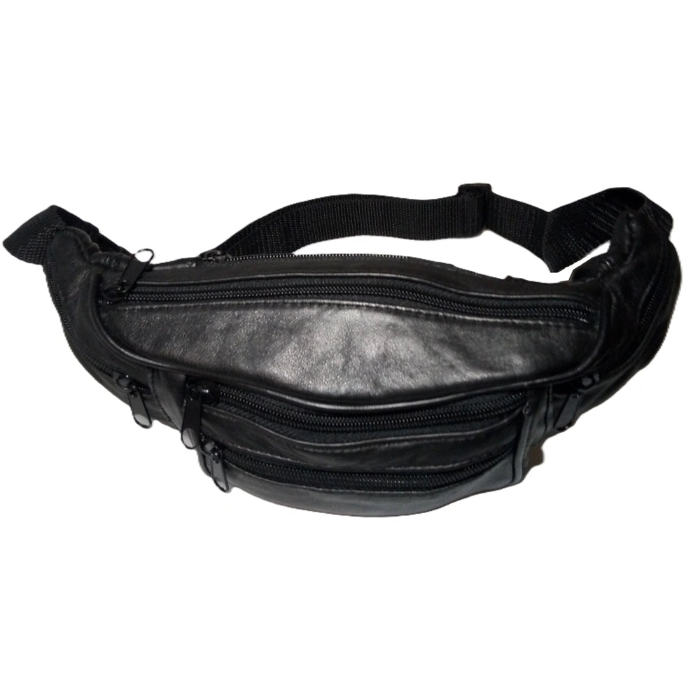 Gürteltasche aus Leder schwarz - sicherer Stauraum für Handy und Geldbörse