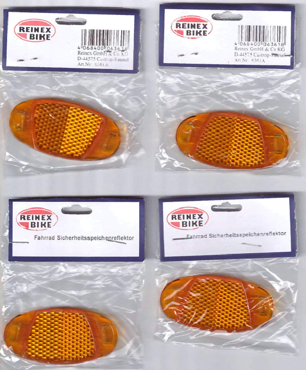 4er Set Velo Reflektoren / Speichenreflektoren / Katzenaugen