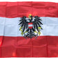 Fahne Österreich mit Adler 150 x 90 cm