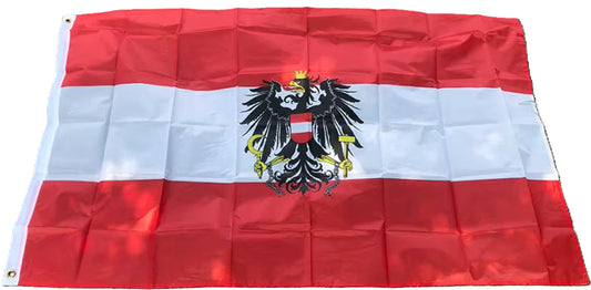 Fahne Österreich mit Adler 150 x 90 cm