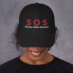 Casquette de baseball avec inscription « S O S Slower Older Smarter ».