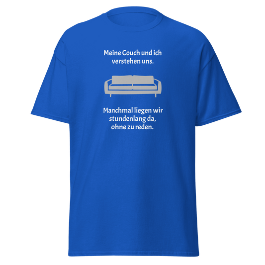 Unisex T-Shirt mit Spruch "Meine Couch und ich"