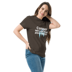 Maglietta unisex con la scritta "I campeggiatori non vivono più a lungo"