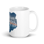 Kaffeetasse mit inspirierendem Spruch für bewusste Pausen.