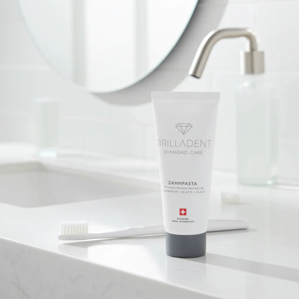 Dentifrice suisse haut de gamme pour des soins dentaires exigeants.