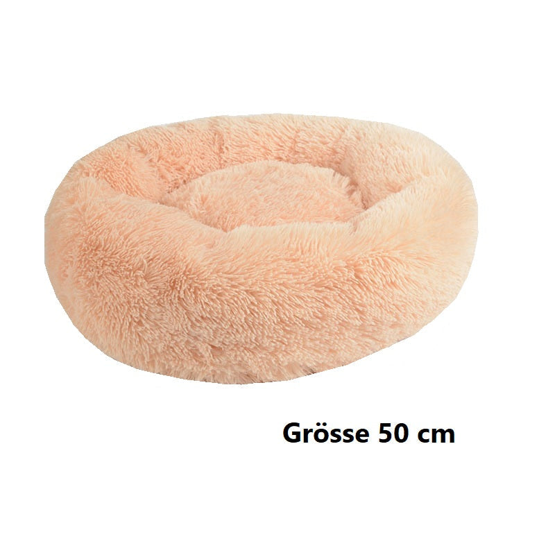 Hundebett Katzenbett Haustierbett rund in Donutform 50 cm
