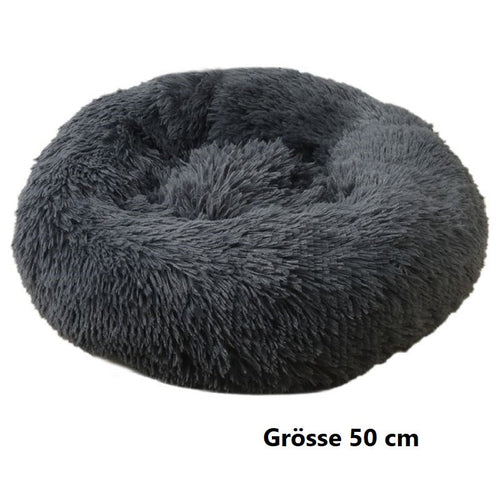 Hundebett Katzenbett Haustierbett rund in Donutform 50 cm
