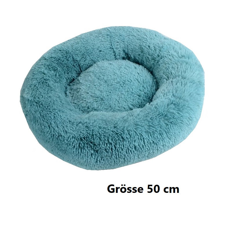 Hundebett Katzenbett Haustierbett rund in Donutform 50 cm