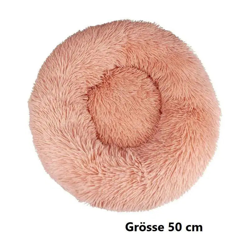 Hundebett Katzenbett Haustierbett rund in Donutform 50 cm