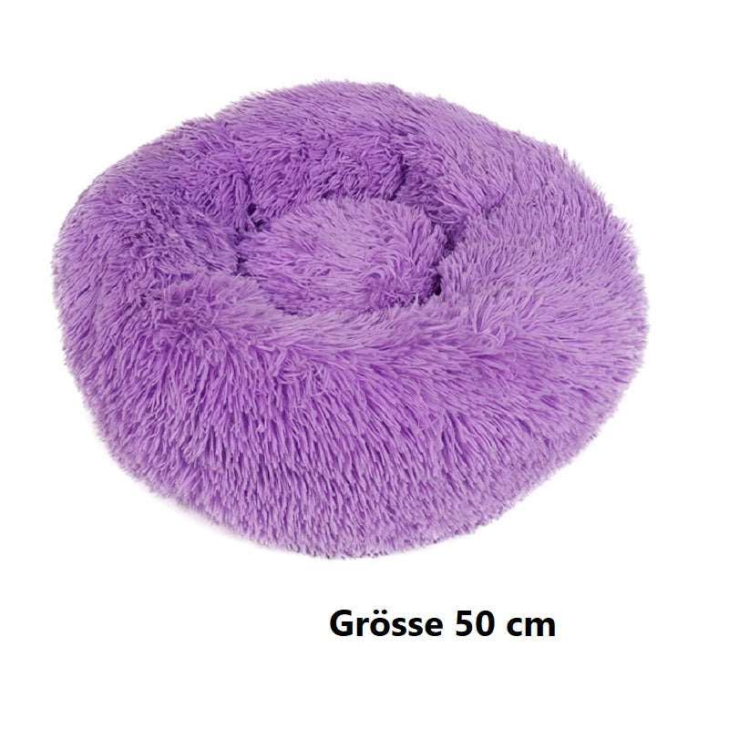 Hundebett Katzenbett Haustierbett rund in Donutform 50 cm