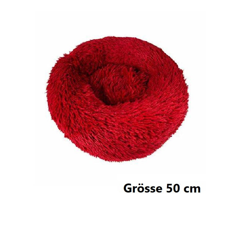 Hundebett Katzenbett Haustierbett rund in Donutform 50 cm