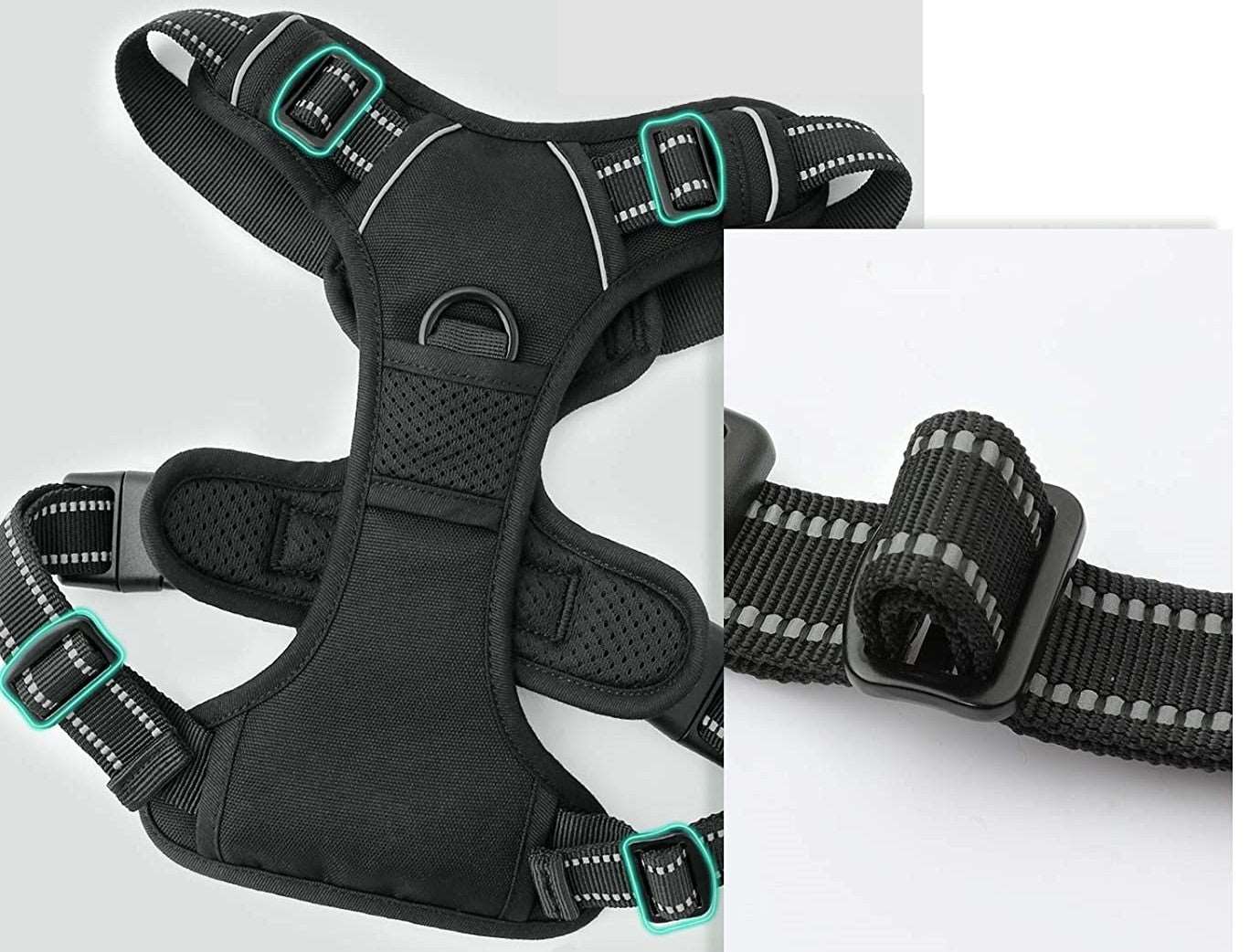 Hundegeschirr mit 2 Ringen