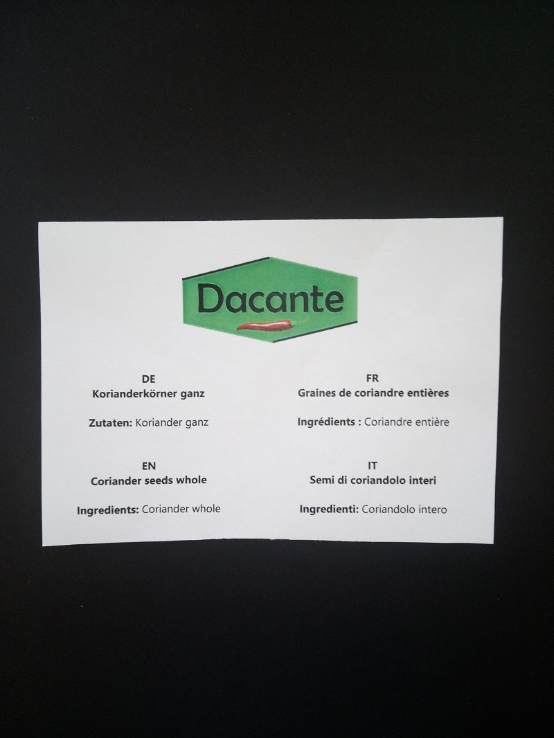 Korianderkörner ganz 400 g ( Dacante )
