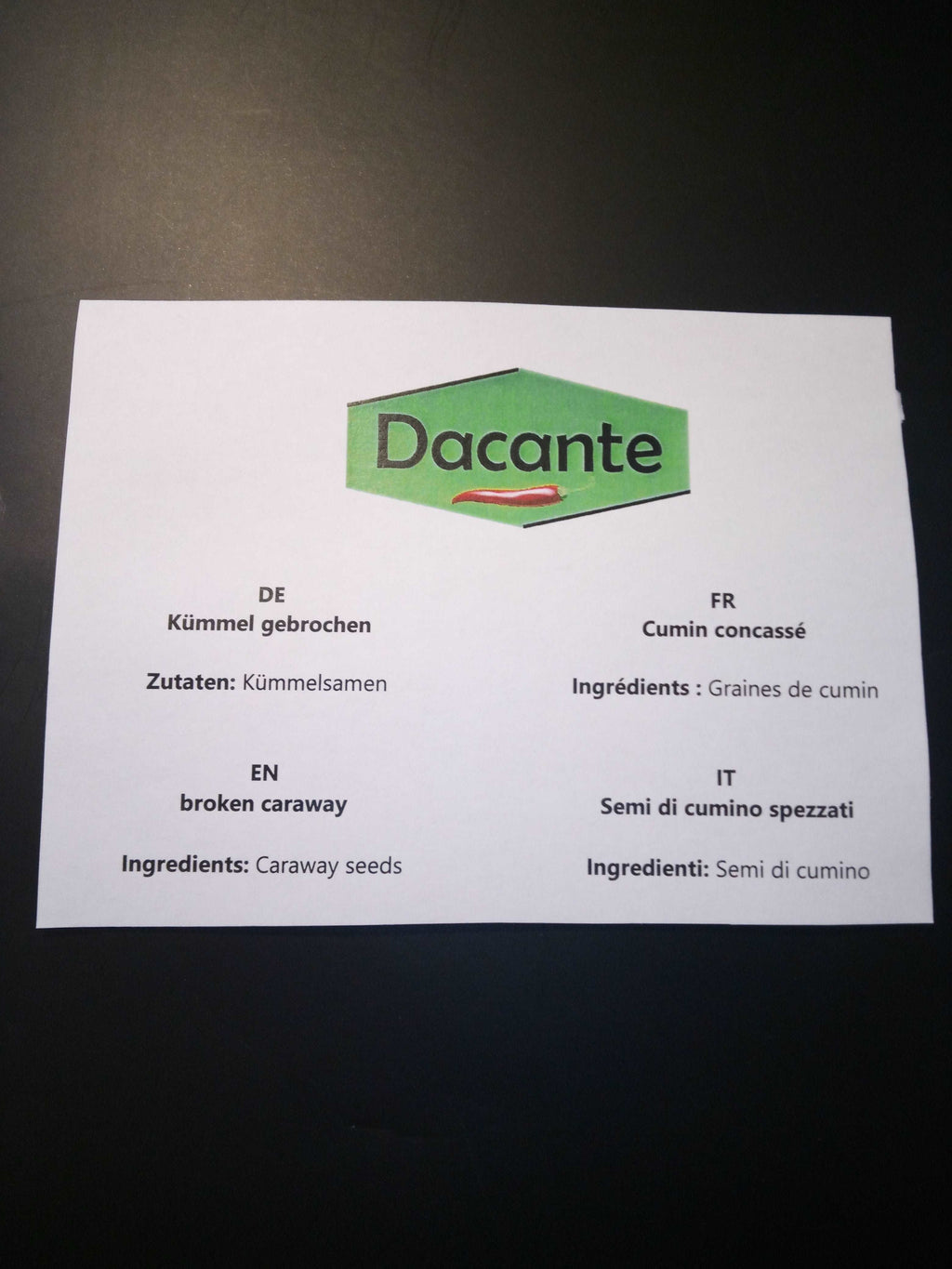 Kümmel gebrochen 500 g ( Dacante )