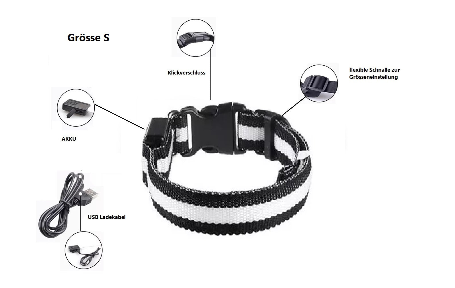 LED Hunde Leuchthalsband