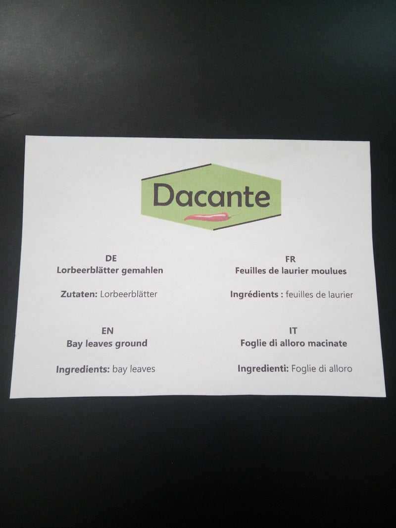 Lorbeerblätter gemahlen 500 g ( Dacante )