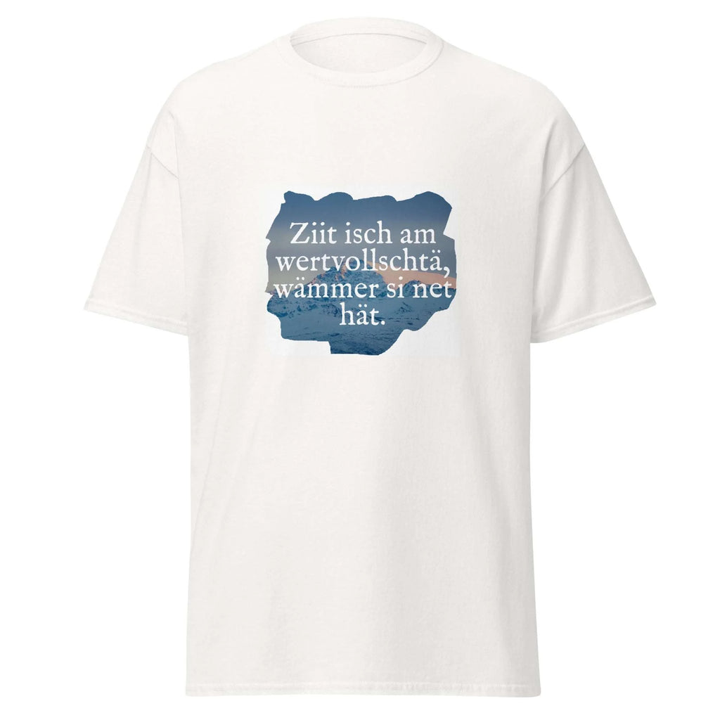 Weisses Unisex T-Shirt mit klarer Botschaft.