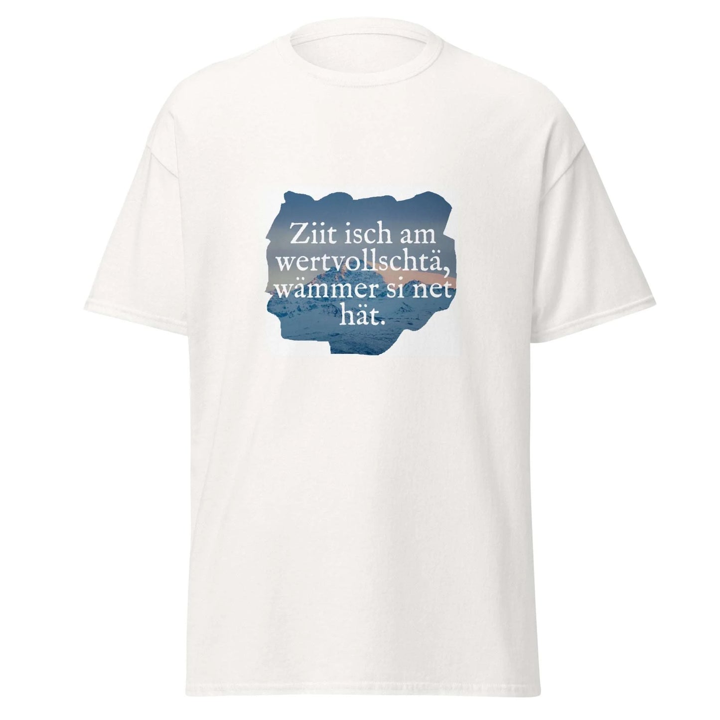 Weisses Unisex T-Shirt mit klarer Botschaft.
