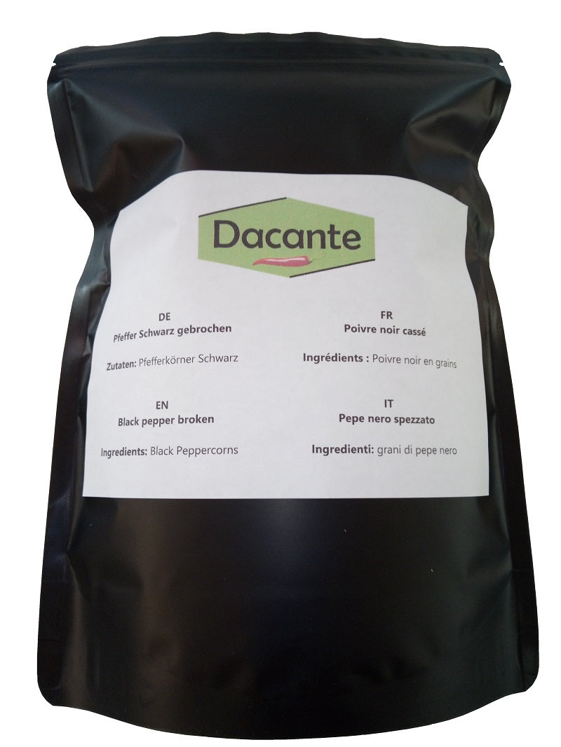 Pfeffer Schwarz gebrochen 500 g ( Dacante )