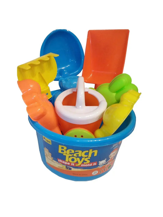 11-teiliges Sandspielzeug-Set für Kinder in bunten Farben