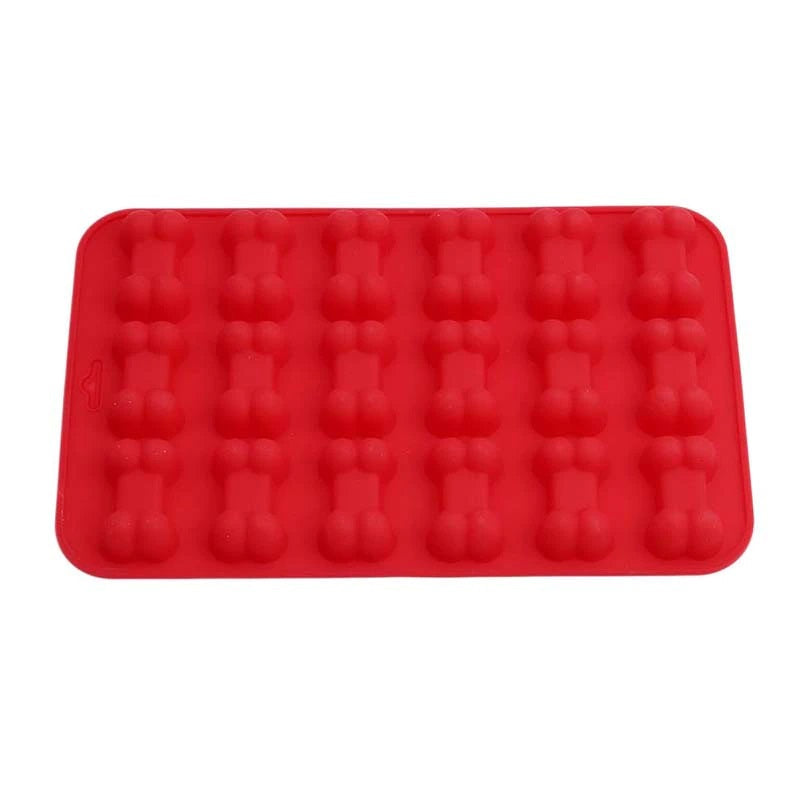Silikon Backform 18 Knochen - 22.5 x 14 x 1.5 cm