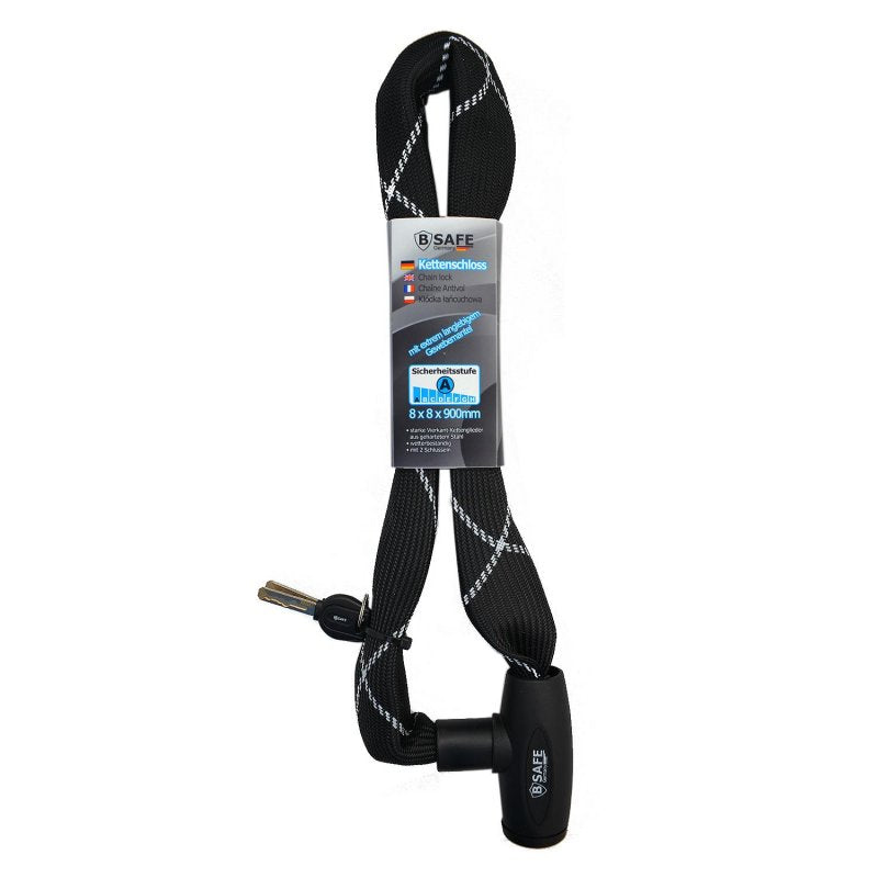 Velo und Töff Kettenschloss mit Spezial-Gewebemantel